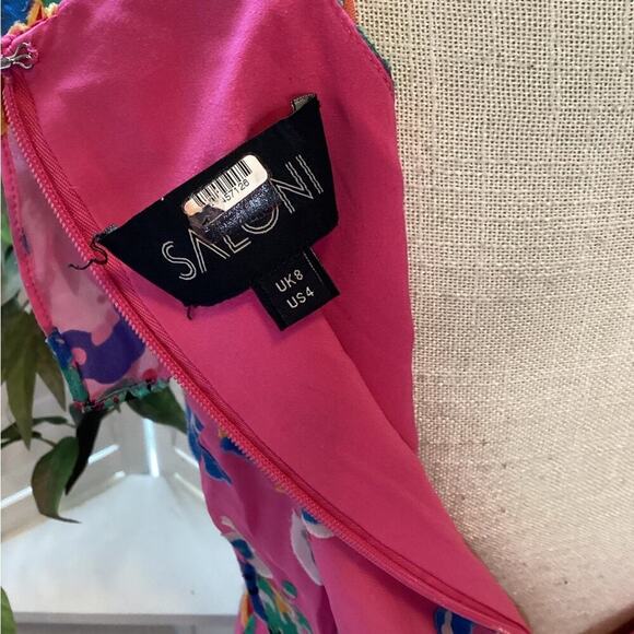SALONI PINK RITA FLORAL PRINT SIZE 4 1192 - Picture 8 of 9